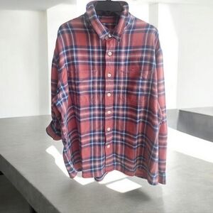 RESTOCKED! NEW! AE  100% Cotton unisex plaid flannel  Sz xlarge
